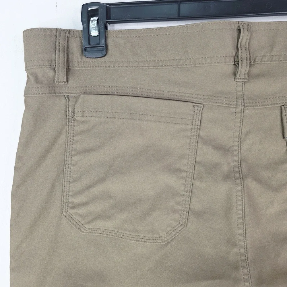 Prana Pants Mens 38X32‎ Tan Zion II Slim Performance Nylon Hiking Outdoor Logo